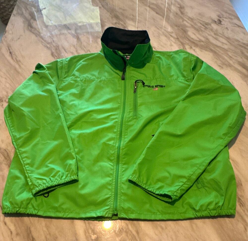 Vintage 1990s Polo Sport Ralph Lauren Men’s Green Windbreaker Jacket 0210